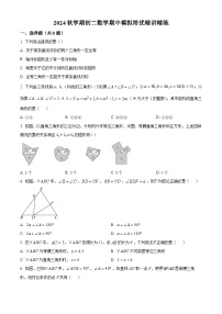 江苏省苏州市2024-2025学年上学期八年级上学期期中数学培优精练（原卷版）
