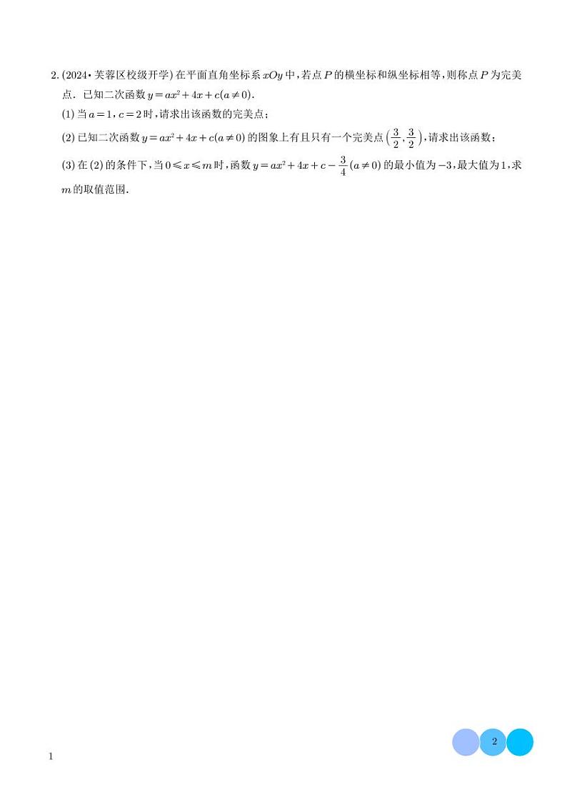 专题训练 函数专题——新定义问题 压轴好题(学生版)第2页