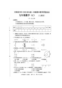 河南省安阳市安阳县等3地2024-2025学年九年级上学期11月期中数学试题