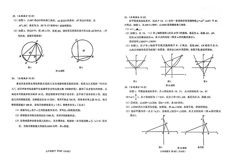 2023-2024学年江苏省泰州市泰兴市九年级(上)期末数学试卷第3页