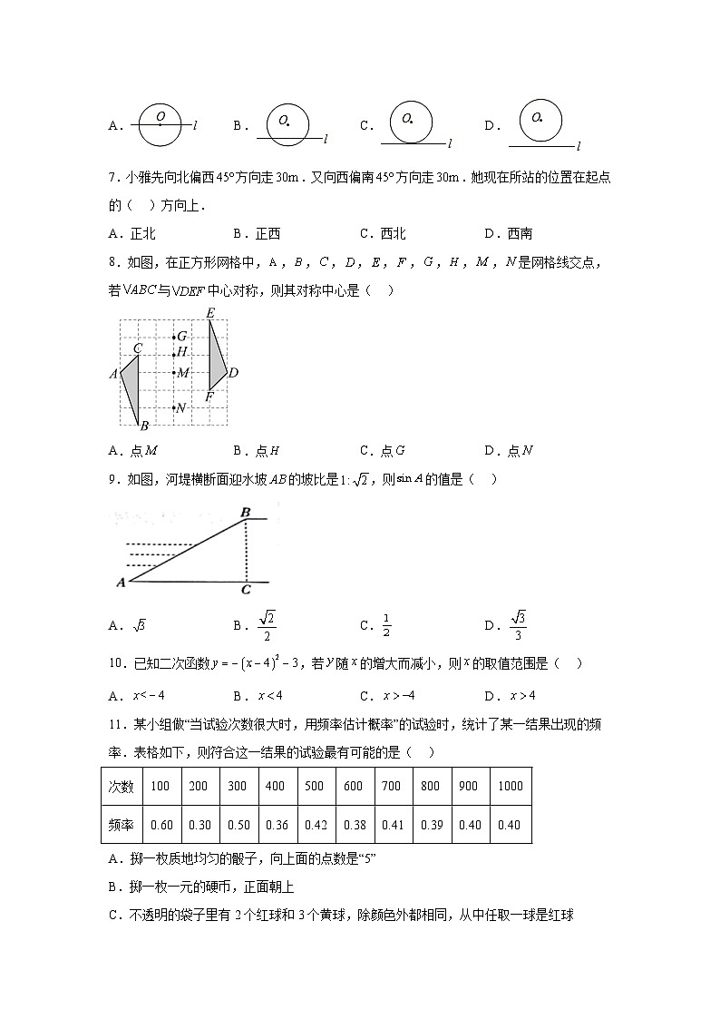 河北省邯郸市邯郸冀南新区2023-2024学年九年级上学期期末数学试题(含解析)第2页