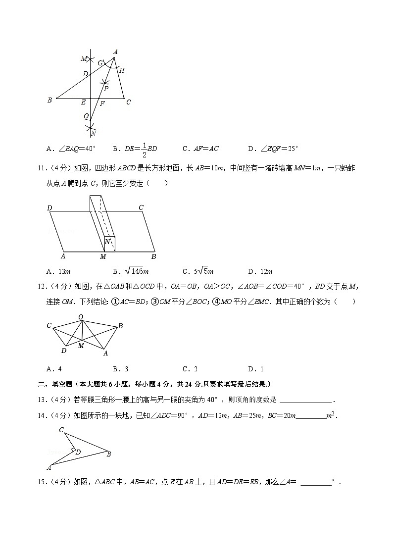 山东省泰安市东平县2024-2025学年上学期七年级期中数学试卷(五四学制)第3页