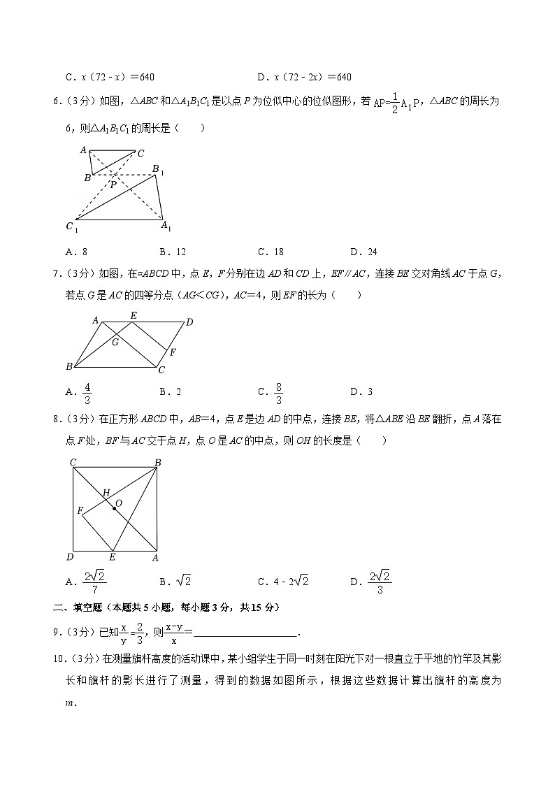 广东省深圳市福田区外国语学校(集团)2024-2025学年九年级上学期11月期中考试数学试题第2页