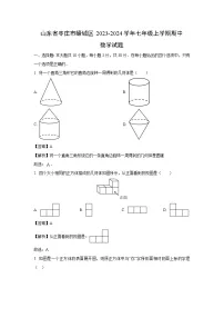 山东省枣庄市峄城区2023-2024学年七年级上学期期中数学试卷(解析版)
