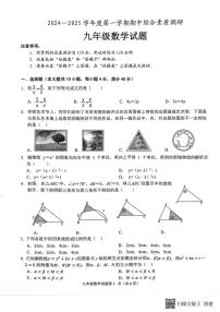 安徽省安庆市2024～2025学年九年级上学期11月期中数学试题（含答案）