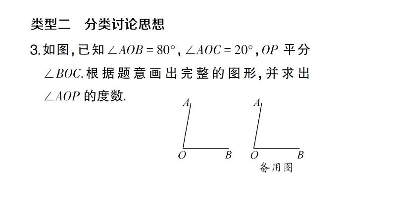 初中数学新人教版七年级上册6.3思想方法专题 角的计算作业课件(2024秋)第6页