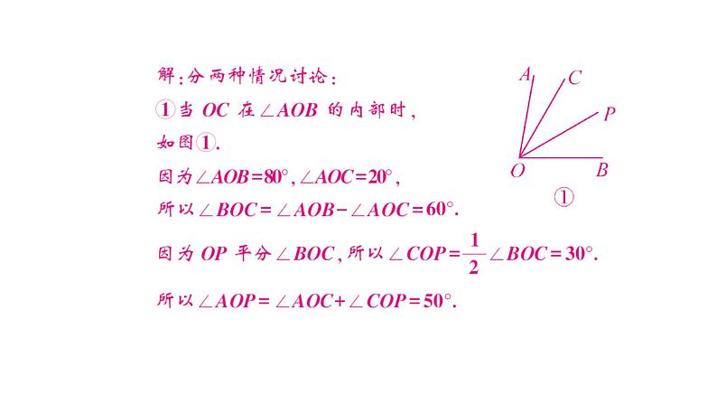 初中数学新人教版七年级上册6.3思想方法专题 角的计算作业课件(2024秋)第7页