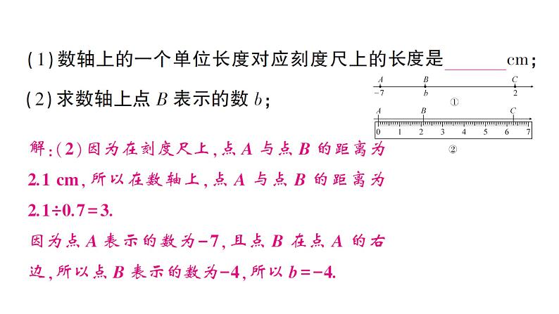 初中数学新人教版七年级上册1.2.2 题型强化专题 数轴的应用作业课件(2024秋)第7页