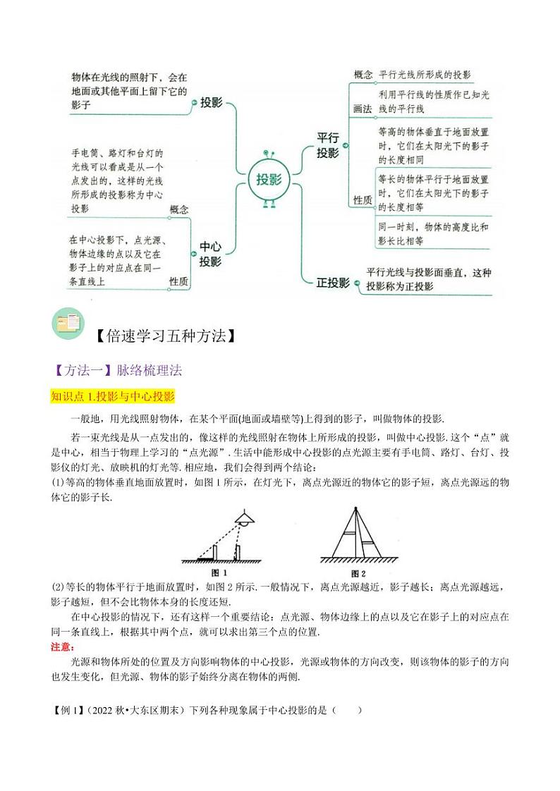 专题18 投影 (4个知识点3种题型1种中考考法)(解析版)-2024-2025学年九年级数学上册同步学与练(北师大版)第2页