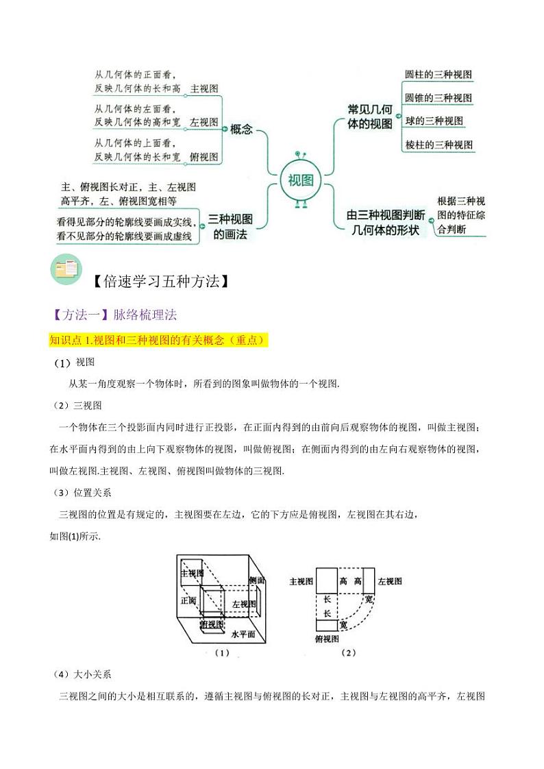 专题19视 图 (5个知识点2种题型2种中考考法)(原卷版)-2024-2025学年九年级数学上册同步学与练(北师大版)第2页