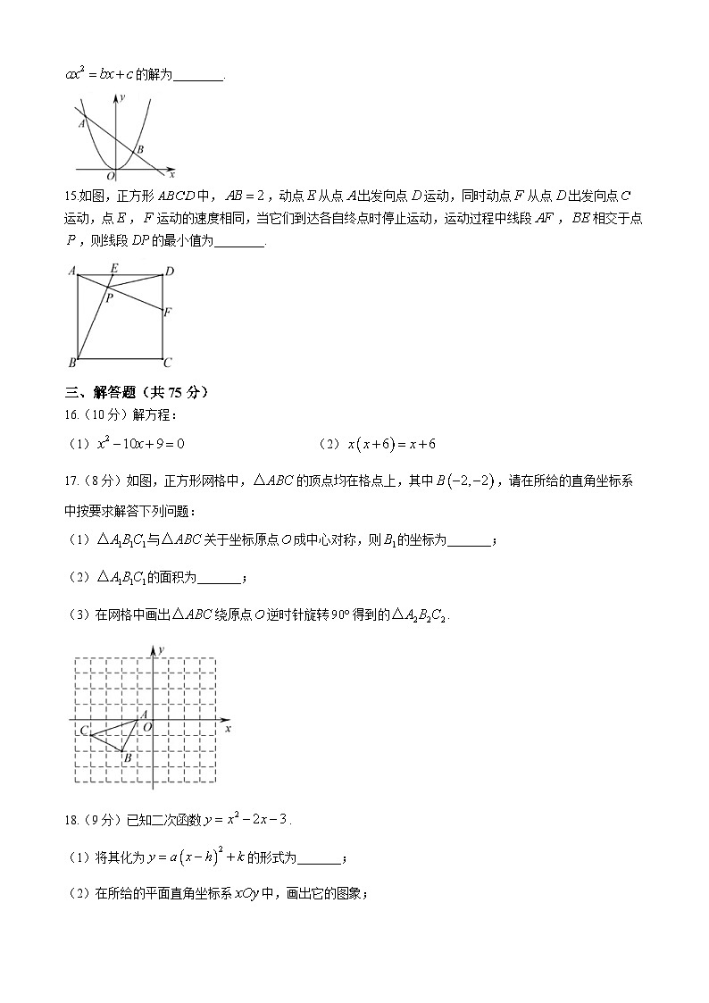 河南省三门峡市2024-2025学年九年级上学期期中阶段性检测数学试卷第3页