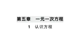 初中数学新北师大版七年级上册5.1 认识方程作业课件2024秋