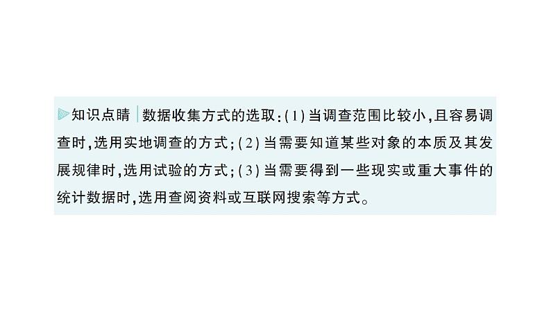 初中数学新北师大版七年级上册6.2第1课时 数据的收集作业课件2024秋季学期03