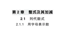 初中数学新华东师大版七年级上册2.1.1 用字母表示数作业课件2024秋