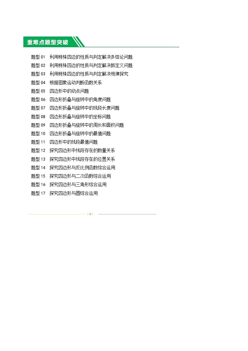 重难点11 四边形压轴综合(17种题型)-2024年中考数学一轮复习讲练测(全国通用)02