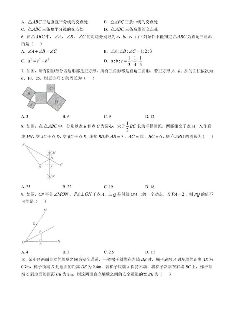 山东省泰安市新泰市2024~2025学年七年级(上)期中数学试卷(含答案)第2页