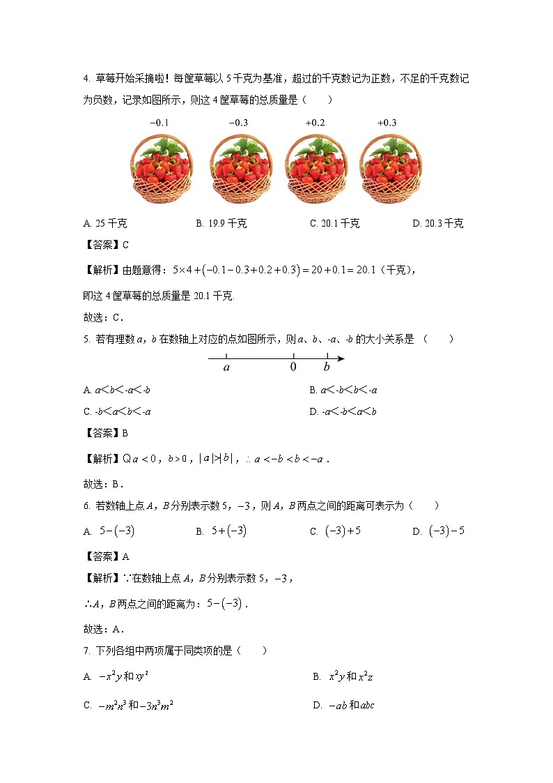 2023-2024学年山东省临沂市费县七年级(上)期中数学试卷(解析版)第2页