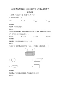 2023-2024学年山东省青岛市市北区七年级(上)期中数学试卷(解析版)