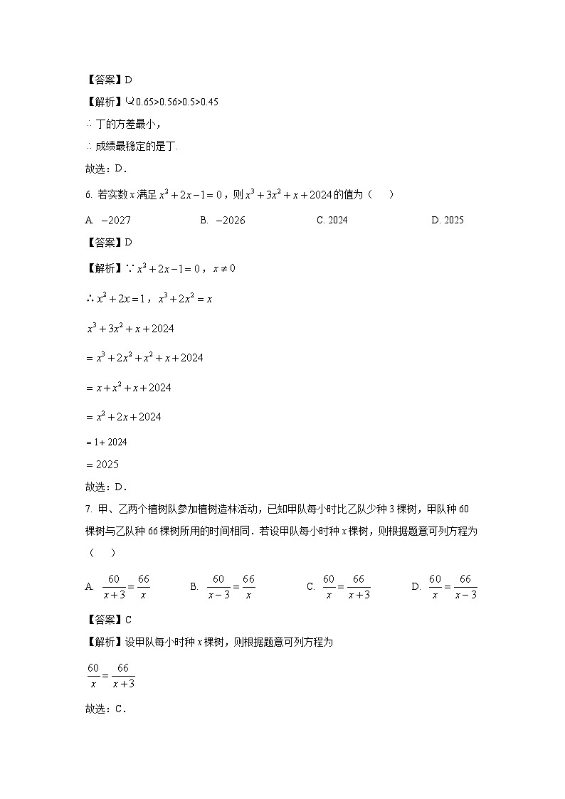 2024-2025学年山东省淄博市张店区八年级(上)期中考数学试卷(解析版)第3页