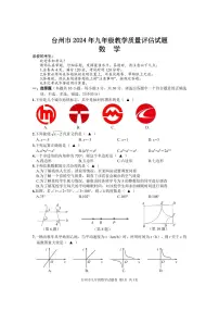 2024年浙江省台州市中考一模数学试卷（含答案）