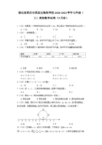 湖北省武汉市武昌区梅苑学校2020-2021学年七年级（上）质检数学试卷（9月份）