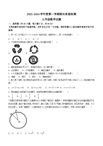 湖北省武汉市2023-2024学年九年级上学期期末数学试题（含答案）