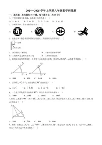 湖北省武汉市武昌区拼搏联盟2024～2025学年八年级(上)期中数学试卷(含答案)