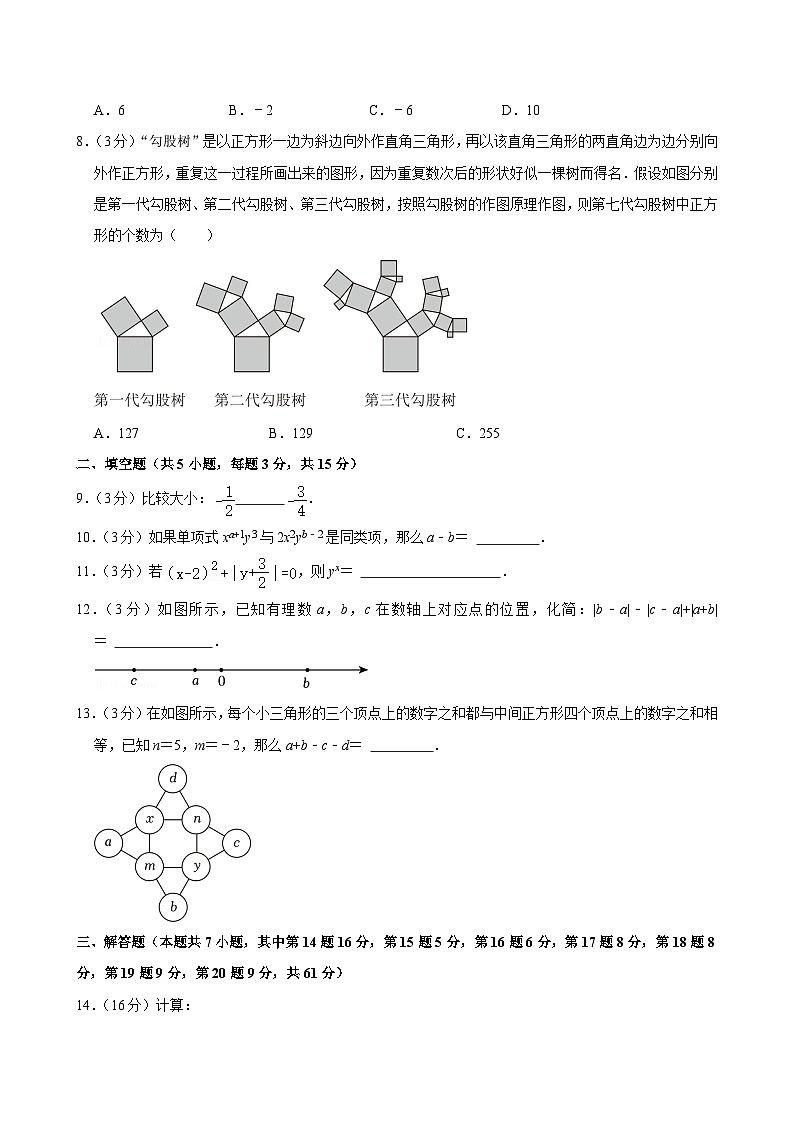 广东省深圳市福田外国语学校(东校区) 2024-2025学年七年级上学期期中数学试卷第2页