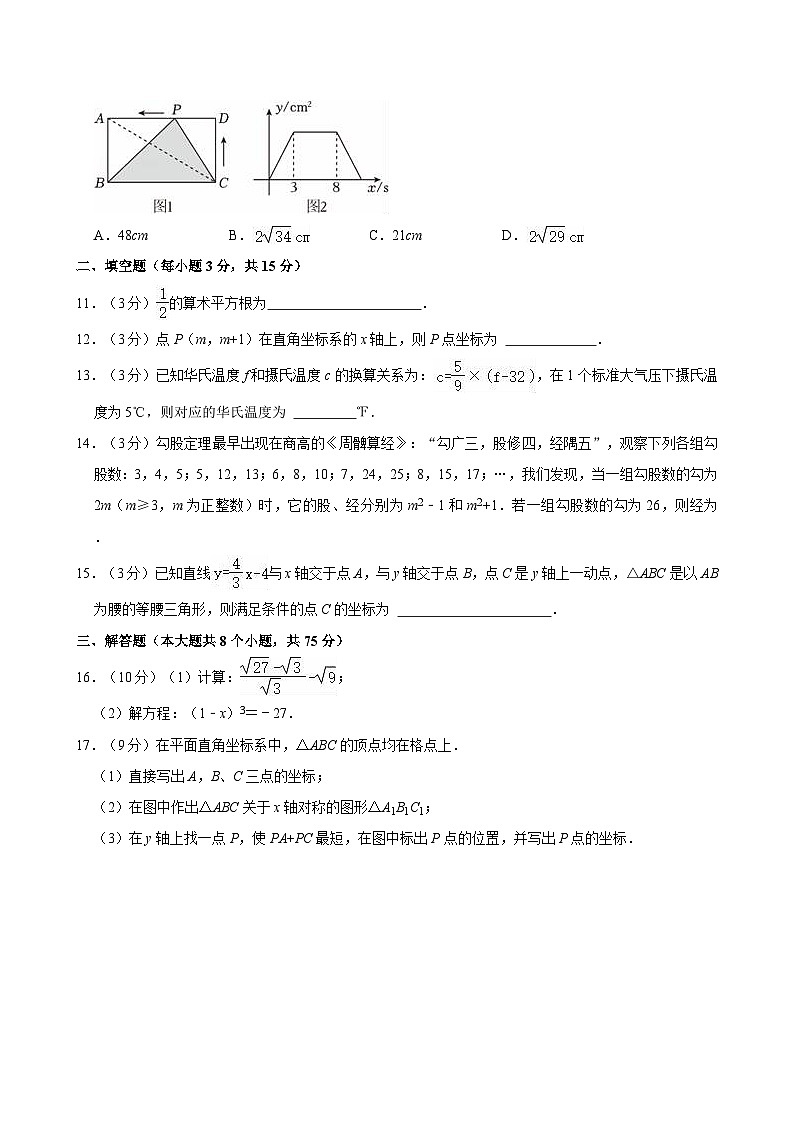 河南省郑州市新郑市2024-2025学年八年级上学期期中数学试卷03
