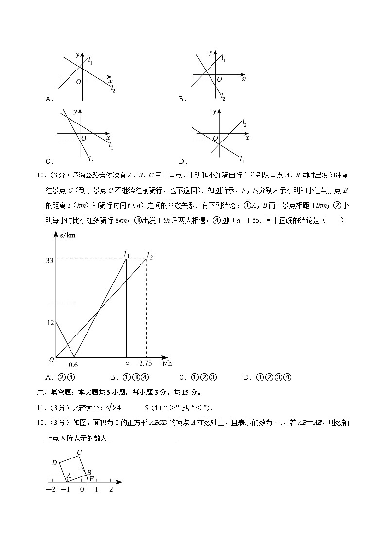 广东省河源市紫金县2024-2025学年八年级上学期期中数学试卷第2页