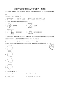 2024年山东省枣庄市第十五中学中考数学一模试卷