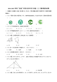 广东省广州市天河中学2024-2025学年八年级上学期期中考试数学试卷