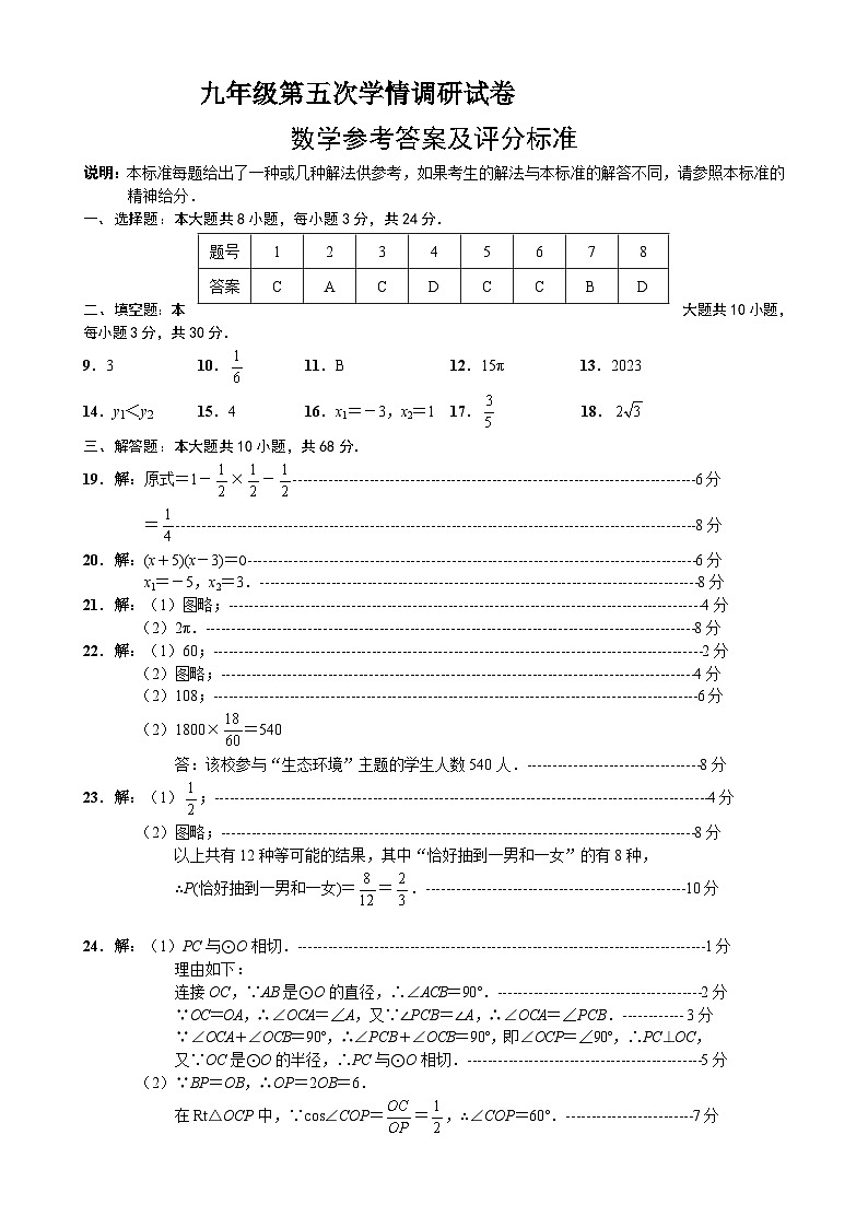 数学参考答案第1页
