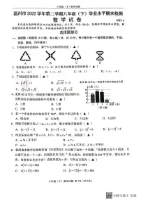 浙江省温州市2022-2023学年八年级下学期期末数学试题（含答案）