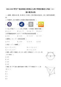 广东省珠海市香洲区九洲中学教育集团2024-2025学年九年级上学期期中数学试卷