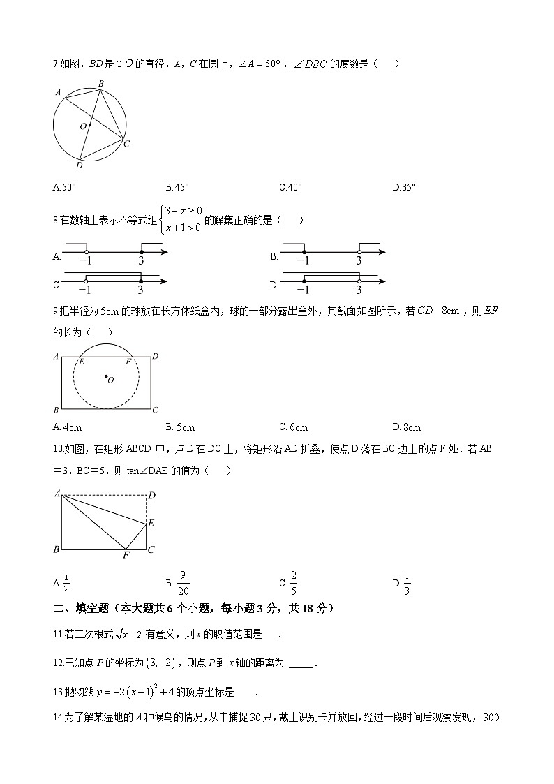 长沙市雅礼集团2023-2024学年九年级上学期第三次月考数学试题(原卷版)第2页