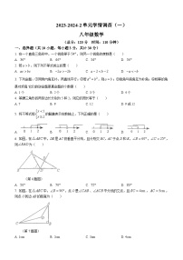 陕西省西安市滨河学校2023-2024学年八年级下学期第一次月考数学试题(无答案)