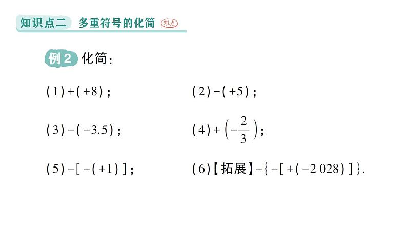 初中数学新华东师大版七年级上册1.3 相反数作业课件(2024秋)第7页