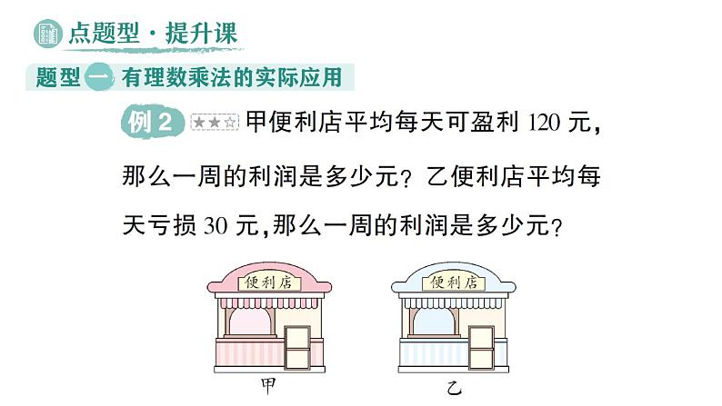 初中数学新华东师大版七年级上册1.9.1 有理数的乘法法则作业课件(2024秋)第7页