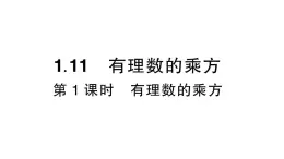 初中数学新华东师大版七年级上册1.11第1课时 有理数的乘方作业课件（2024秋）