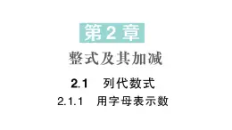 初中数学新华东师大版七年级上册2.1.1 用字母表示数作业课件（2024秋）