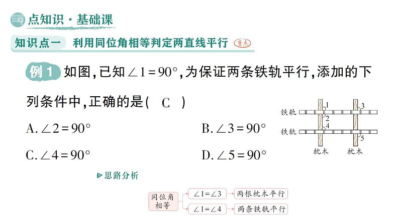 初中数学新华东师大版七年级上册4.2.2 平行线的判定作业课件(2024秋)第2页