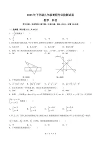 南雅中学2023-2024学年九年级上学期入学考试数学试题（含答案）