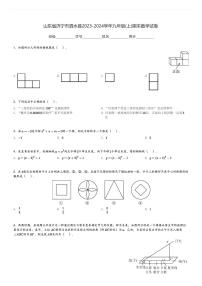 山东省济宁市泗水县2023-2024学年九年级(上)期末数学试卷(含解析)