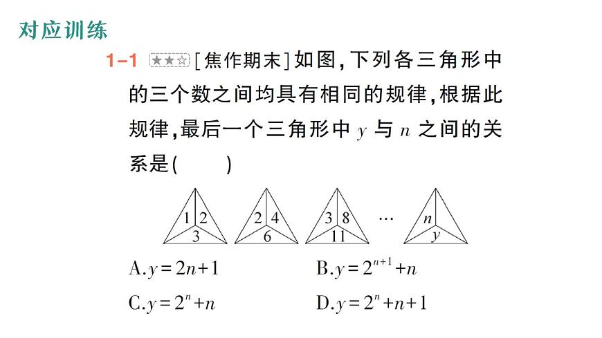 初中數(shù)學(xué)新華東師大版七年級上冊第二章 整式及其加減專題四 規(guī)律探究作業(yè)課件（2024秋）第6頁
