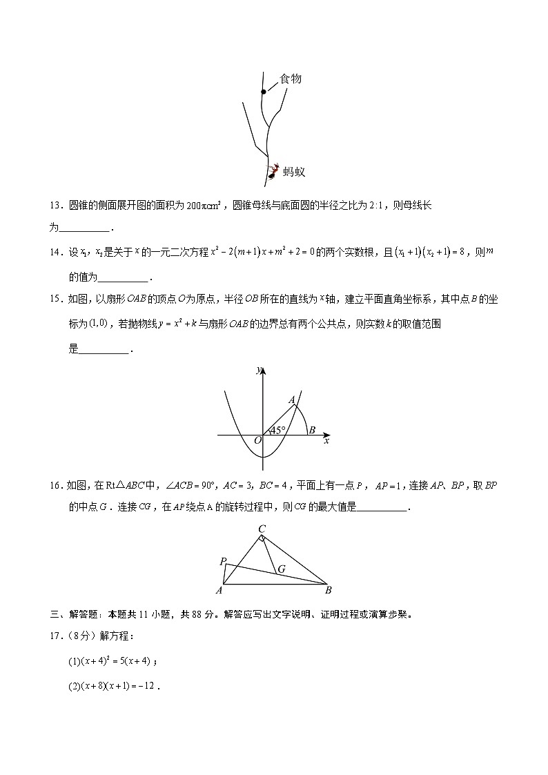 九年级数学第三次月考卷(考试版A4)【测试范围:苏科版九年级上册第1章-下册第5章】(南京专用)第3页