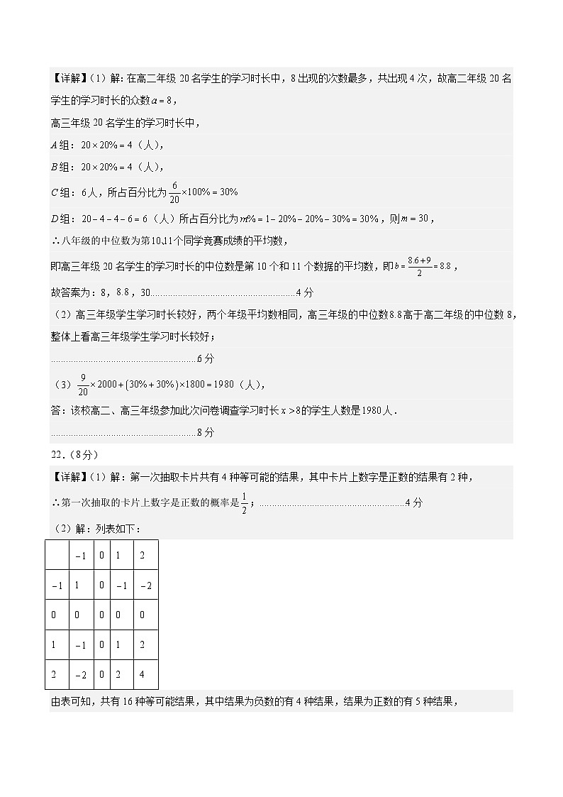 九年级数学第三次月考卷(参考答案)(江苏通用)第2页