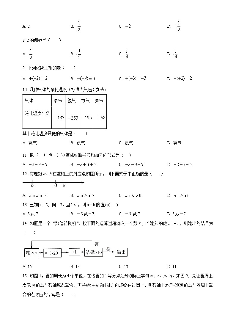 云南省昆明市盘龙区云才文翰学校2024-2025学年七年级上学期9月检测数学试题 (原卷版)-A4第2页