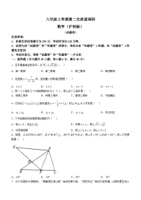 安徽省蚌埠市五河县八年级联考2024-2025学年八年级上学期11月期中数学试题