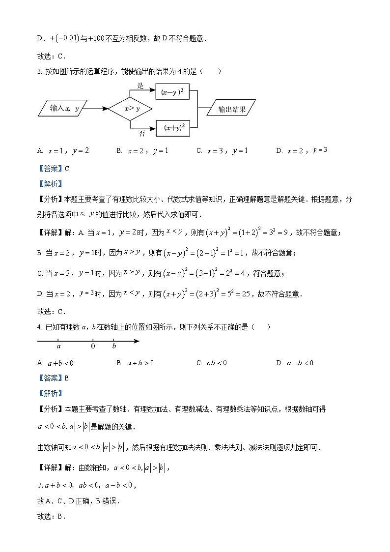 湖南省长沙市高新区思沁学校2024-2025学年七年级上学期第一次月考数学试卷(解析版)-A4第2页